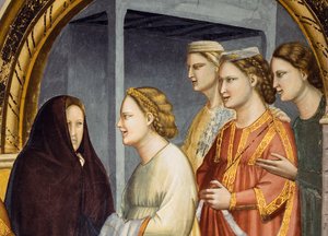 Das Treffen am Goldenen Tor, ca. 1305 (Detail)
