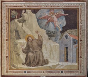 Querschiff, äußerer Teil der Bardi-Kapelle: St. Franziskus und die Stigmata