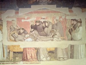 Der Tod des Hl. Franziskus (Detail) von Giotto di Bondone