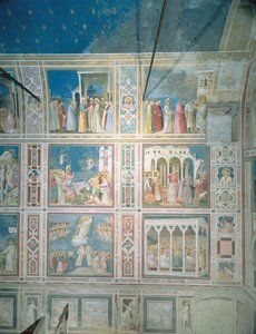 Ansicht der Fresken an der linken Wand, ca. 1303-05 (nach der Restaurierung)