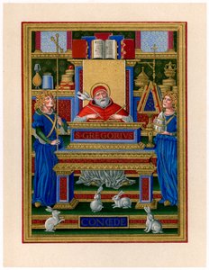 Der heilige Gregor der Große erhält Inspiration vom Heiligen Geist, ca. 1490 von Giovan Pietro Birago