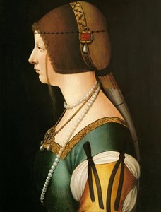 Porträt von Bianca Maria Sforza 1472-1510, die zweite Frau von Maximilian I., Heiliger Römischer Kaiser
