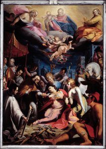 Verwaltung der Eucharistie an St. Lucia von Giovanni Andrea Ansaldo