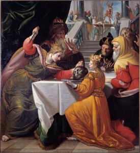 Salome mit dem Kopf von Johannes dem Täufer auf einer Silberplatte von Giovanni Andrea Ansaldo
