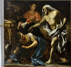 Der Zauberer von Endor ruft für Saul den Schatten des Propheten Samuel hervor
