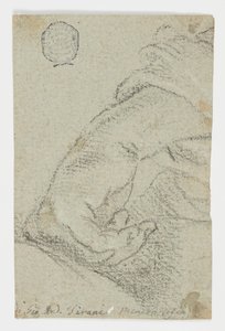 Studie: Eine linke Hand in lehnender Position von Giovanni Andrea Sirani