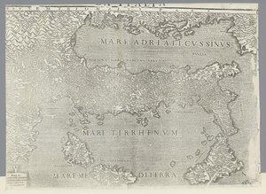 Karte von Italien von Giovanni Andrea Vavassore