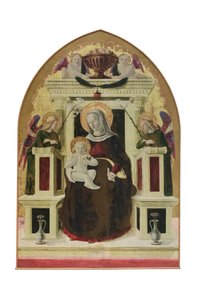 Madonna und Kind auf dem Thron mit Engeln
