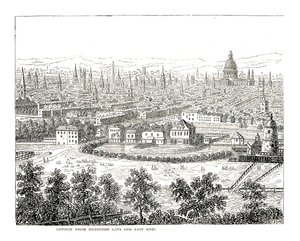 London von Islington City und East End. Nach einer Ansicht von Canaletti, veröffentlicht 1753 von Giovanni Antonio Canal