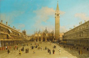 Die Piazza San Marco, Venedig, Blick nach Osten von Giovanni Antonio Canal
