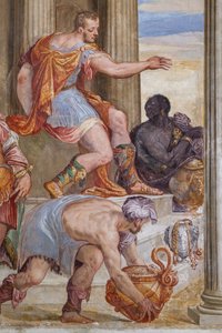 Detail des Banketts der Kleopatra
