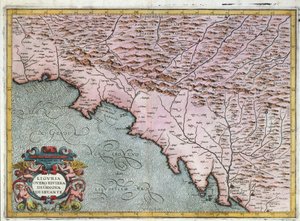 Karte der Region Ostligurien, von Giovanni Antonio Magini