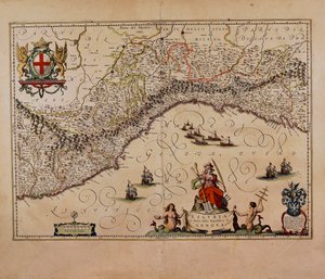 Karte der Region Ligurien, von Giovanni Antonio Magini