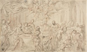 Salome mit dem Kopf von Johannes dem Täufer vor Herodes von Giovanni Antonio Pellegrini