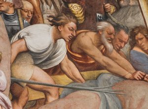 Zentrales Kirchenschiff, Zweiter Südspan, Jesus fällt unter dem Kreuz