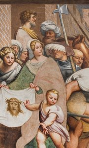 Zentrales Kirchenschiff, Zweiter Südspan, Jesus fällt unter dem Kreuz