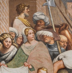 Zentrales Kirchenschiff, Zweiter Südspan, Jesus fällt unter dem Kreuz von Giovanni Antonio Pordenone