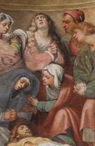 Gegenfassade, Kreuzabnahme 1522 (Detail) von Giovanni Antonio Pordenone