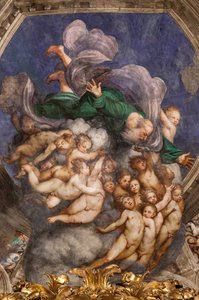 Gott als Schöpfer unter Engeln, ca. 1529 von Giovanni Antonio Pordenone