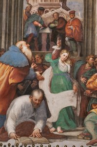Die Disputation der hl. Katharina mit den Philosophen (Detail) von Giovanni Antonio Pordenone