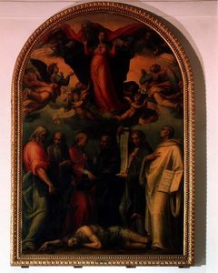 Der Streit der Kirchenlehrer über die Unbefleckte Empfängnis von Giovanni Antonio Sogliani