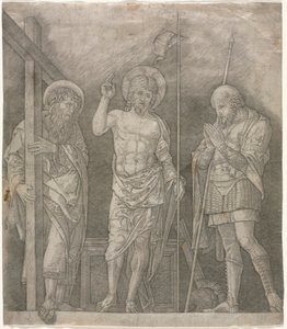 Der auferstandene Christus zwischen den Heiligen Andreas und Longinus von Giovanni Antonio da Brescia