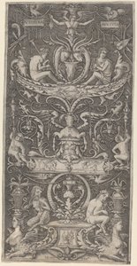 Ornamenttafel mit der Inschrift "Victoria Augusta" von Giovanni Antonio da Brescia after Nicoletto