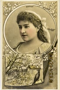 Postkarte: Porträt von Berthet
