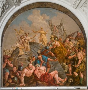 Die Friedensverhandlungen zwischen Claudius Civilis und Quintus Petillius Cerialis von Giovanni Antonio de Groot