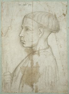 Büste eines jungen Mannes im Profil, 1430-40 von Giovanni Badile