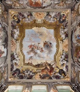 Decke des Ballsaals des Dugnani-Palastes von Giovanni Battista (1696-1770) Tiepolo