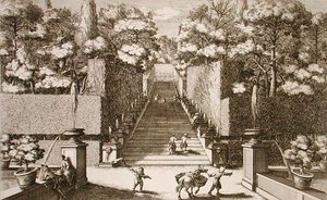 Die große Treppe in der Villa d