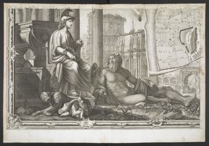 Figuren und Skulpturen, aus Nuova Pianta di Roma, data in luce de G. Nolli von Giovanni Battista (after) Nolli