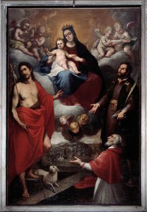 Jungfrau mit Johannes dem Täufer und St. Laurentius von Giovanni Battista Baiardo