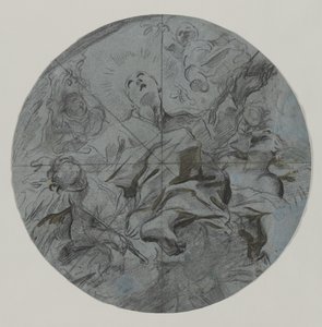 Apotheose eines Heiligen recto, zweite Hälfte des 17. Jahrhunderts von Giovanni Battista Benaschi