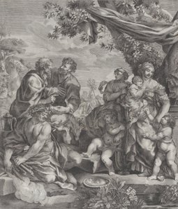 Allegorische Szene mit einem Opferschaf