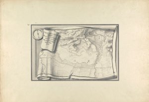 Plan der Ruinen von Sardis mit Überresten antiker Gebäude, die 1750 noch existierten von Giovanni Battista Borra