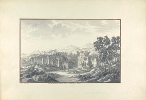 Ansicht der Ruinen der Bäder in Hadrians Villa in Tivoli von Giovanni Battista Borra