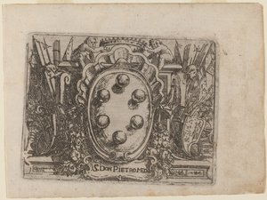 Widmung an Don Pietro Medici aus "Bizzarie di varie Figure"