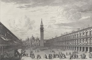 Piazza San Marco in Richtung Basilika und Campanile, 1763