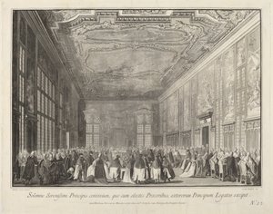 Der Doge empfängt ausländische Botschafter bei einem Bankett, 1763-1766