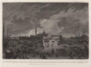 Weihnachtsprozession nach San Giorgio Maggiore von Giovanni Battista Brustolon after Giovanni Battista Moretti