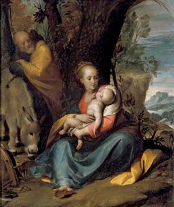Die Rast auf der Flucht nach Ägypten, ca. 1598-1600 von Giovanni Battista Crespi