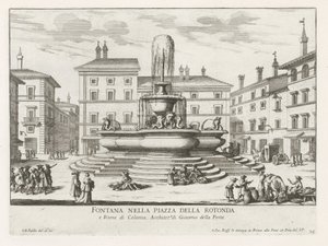 Fontana del Pantheon auf der Piazza della Rotonda in Rom