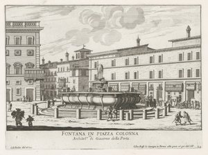Brunnen auf der Piazza Colonna in Rom