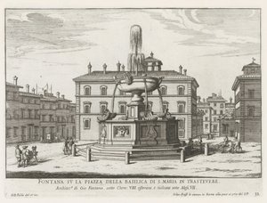 Brunnen auf der Piazza Santa Maria in Trastevere