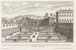 Gärten der Villa Mondragone in Frascati von Giovanni Battista Falda