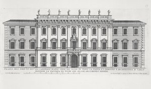 Ansicht der Fassade des Palazzo Chigi, Rom, entworfen von Matteo di Castello, Carlo Maderno (1556-1629) und Giovanni Bernini (1598-1680)