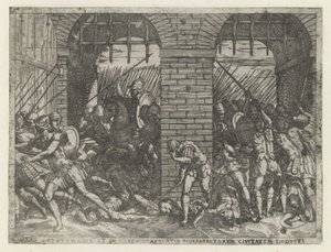 Römische Soldaten stürmen Crustumerium von Giovanni Battista Fontana