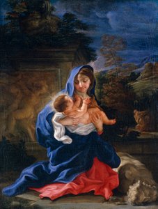 Die Rast auf der Flucht nach Ägypten von Giovanni Battista Gaulli Baciccio